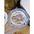 Красивая тарелка прорезной фарфор. Замок(шато) Chenonceau. Франция.