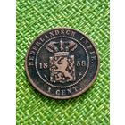 Нидерландская Индия 1 цент 1858 г