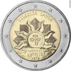 2 евро 2019 Латвия Восходящее солнце UNC из ролла
