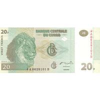 Конго 20 франков образца 2003 года UNC p94