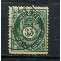 Норвегия - 1877/1878 - Цифры 35 O - [Mi.29] - 1 марка. Гашеная.  (Лот 43EC)-T5P5