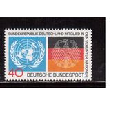 Германия(ФРГ)-1973,(Мих.781), ** , ООН, Флаг, Герб