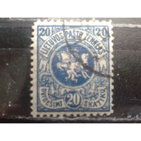 Литва, 1919, Стандарт, герб, II Берлинский выпуск, ВЗ1, 20Sk