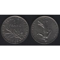 Франция _km925 1 франк 1960 год km925.1 (0(a0(0
