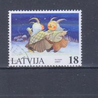 [1972] Латвия 1997. Новый Год.Рождество. Гашеная марка.