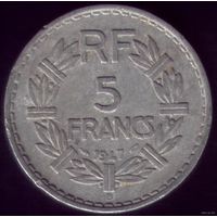 5 Франков 1947 год В Франция