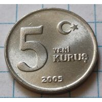 Турция 5 новых курушей, 2005      ( 3-3-2 )