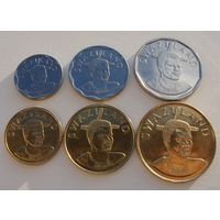 Свазиленд. Набор 6 монет 10, 20, 50 центов - 1, 2, 5 эмалангени 2015 год
