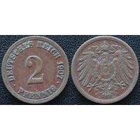 YS: Германия, Рейх, 2 пфеннига 1907A, KM# 16 (1)