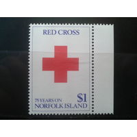 Норфолк о-в 1989 Красный Крест** одиночка Михель-3,5 евро