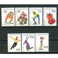 Танзания - 1994г. - Зимние Олимпийские игры - полная серия, MNH, 4 марки с отпечатками на клее [Mi 1705-1711] - 7 марок