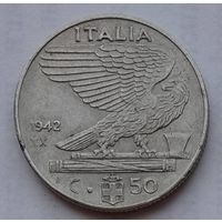 Италия 50 чентезимо 1942 г.