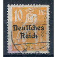 Веймарская Республика - 1920г. - надпечатки на марках Баварии, 10 Pf - 1 марка - гашёная. Без МЦ!