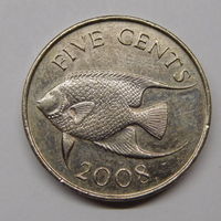 Бермуды 5 центов 2008 г