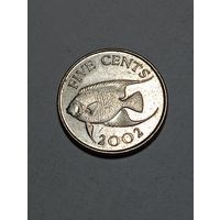 Бермуды 5 центов 2002 года .