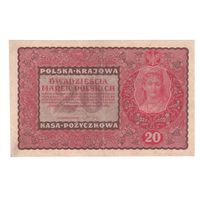 Польша 20 марок 1919 года. II Seria S. Состояние XF+!