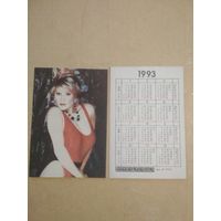 Карманный календарик. Саманта Фокс.1993 год