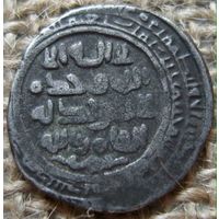 Исламская монета Подражание саманидскому дирхему. Предположительно Волжская Булгария. Ранний период имитаций. 2,75гр.18,4мм.1