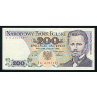 Польша 200 злотых 1988 г. Серия EN. P144c. UNC