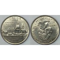 25 центов(квотер) США 2000г D, Вирджиния