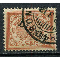 Нидерландская Индия - 1911 - Надпечатка DIENST на 2С. Dienstmarken - [Mi.11d] - 1 марка. Гашеная.  (Лот 75EW)-T25P3