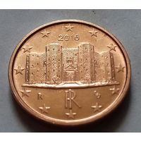 1 евроцент, Италия 2016 г., AU