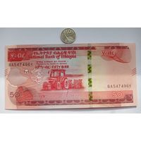 Werty71 Эфиопия 50 бырр 2020 UNC банкнота быр бир