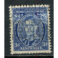 Австралия - 1937/1949 - Король Георг VI 3Р - [Mi.143AIA] - 1 марка. Гашеная.  (Лот 10EX)-T25P1