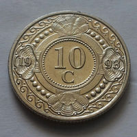 10 центов, Нидерландские Антильские острова, (Антиллы) 1993 г., UNC