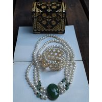 Ожерелье и браслет жемчуг