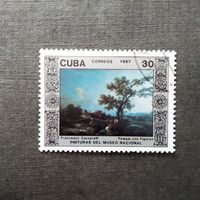 Марка Куба 1987 год Национальный музей