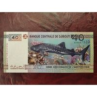 40 франков Джибути 2017 г. Юбилейная.