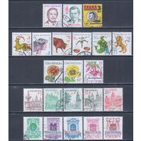 [2809] Чехия. Стандартные выпуски. 22 гашеные марки.