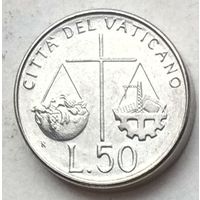Ватикан 50 лир 1992 г. В холдере