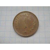 Родезия 1 цент 1970г.km10