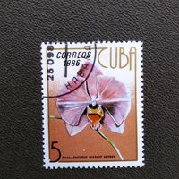 Марка Куба 1986 год Цветы