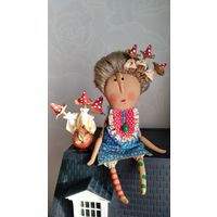 Мухоморовна) лесная красавица примитивная куколка ручной работы рост 38 см