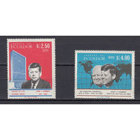 Кеннеди. Эквадор. 1964. 2 марки.  Michel N 1254-1255 (5,5 е)