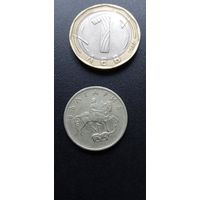 Болгария 1 лев 2002 +20 стотинок 1999 г.