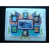 Верхняя Вольта 1976 200 лет США, марки в марке Блок