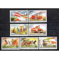 История пожарной охраны Монголия 1977 год серия из 7 марок
