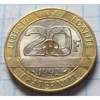 Франция 20 франков, 1992       ( 3-6-1 )