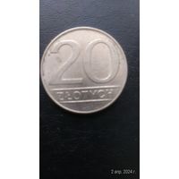 Польша 20 злотых 1987 Большего диаметра С 1 рубля