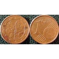 Германия, 1 евроцент 2002, минтмарка J