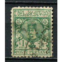 Персия (Иран) - 1891 - Шах Насер ад-Дин 1Kr - (есть тонкое место) - [Mi.77] - 1 марка. Гашеная.  (Лот 43CQ)