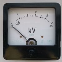 Вольтметр (киловольтметр) переменного тока Э377. Предел 3,5КВ (отображает действующее значение, электромагнитная система)