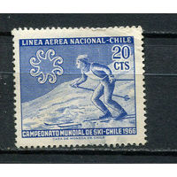 Чили - 1965 - Чемпионат мира по лыжам 20С - (есть тонкие места) - [Mi.638] - 1 марка. Чистая без клея.  (Лот 61EF)-T7P9