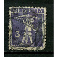 Швейцария - 1909/1911 - Вильгельм Телль 3С  - [Mi.112ii] - 1 марка. Гашеная. (Лот 93CB)