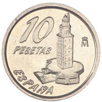 Испания 10 песет, 1996 Эмилия Пардо Басан UNC