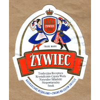 Этикетка пива Zywiec Польша б/у П675